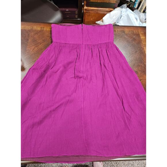 J. Crew Silk Chiffon Marbella Plum Magenta Dress  Bridesmaid Cocktail MSP $250 - Picture 4 of 8